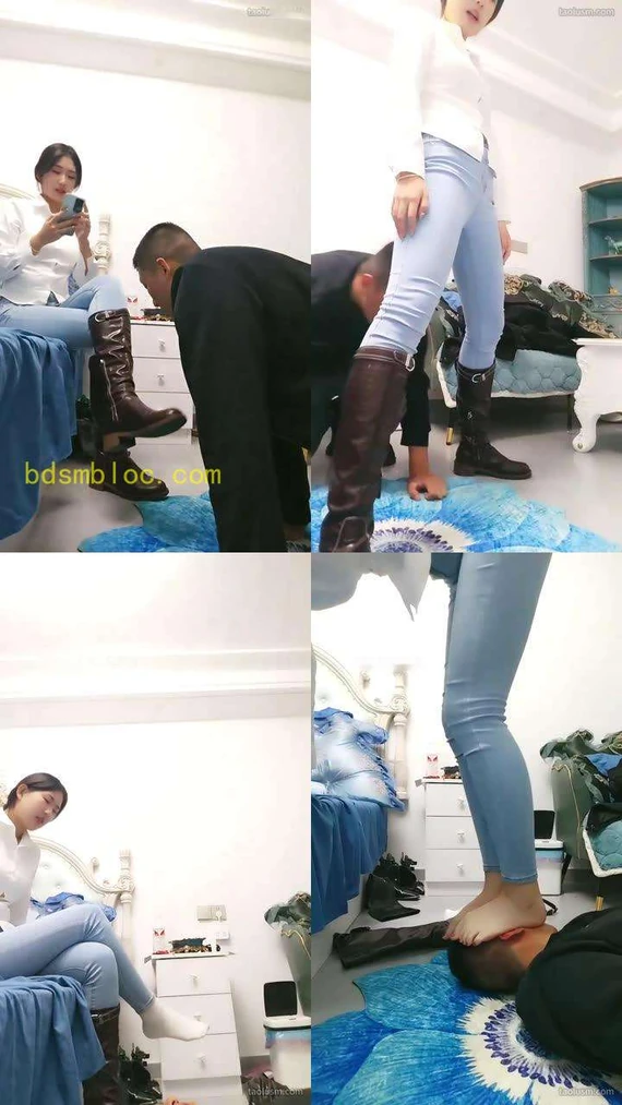 【亿姐】小狗清理脏鞋底