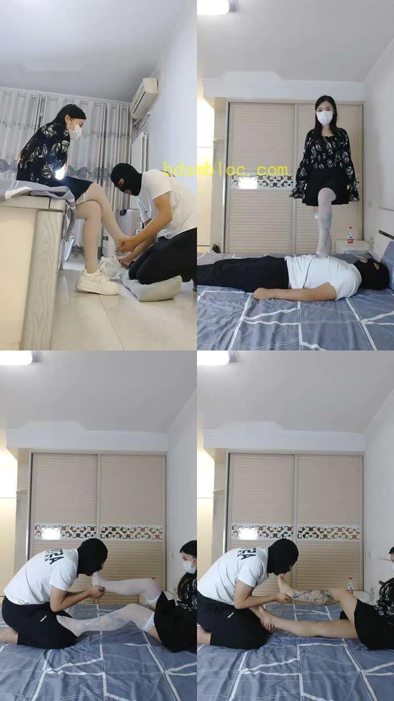【尤尤子】小白鞋白丝辱脚奴