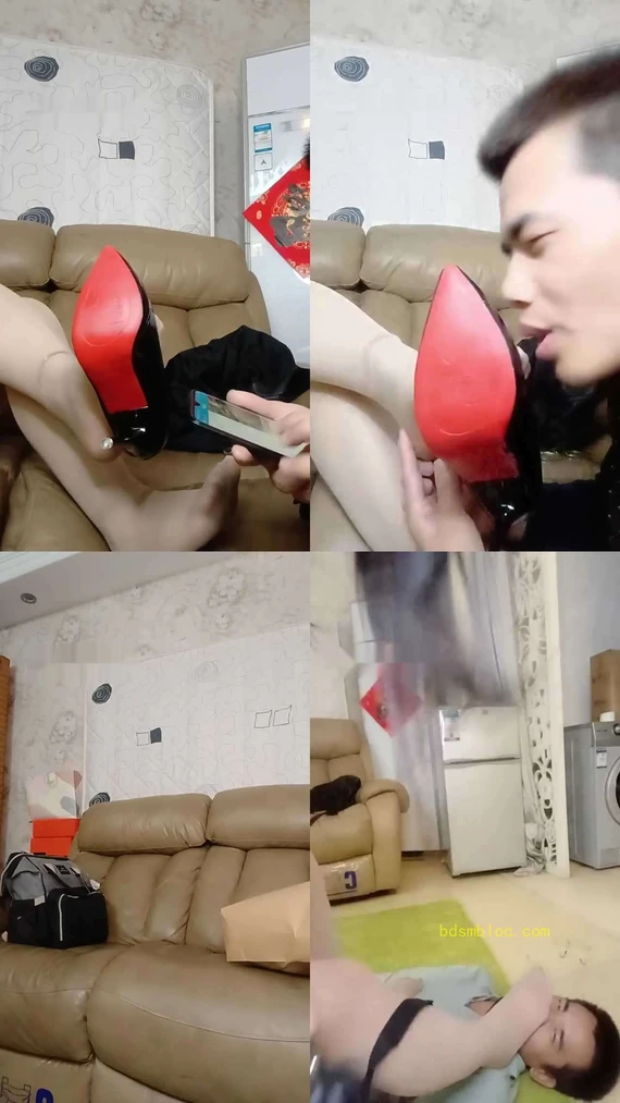 【笑笑女王】双S-园丝袜高跟恋足舔【下】