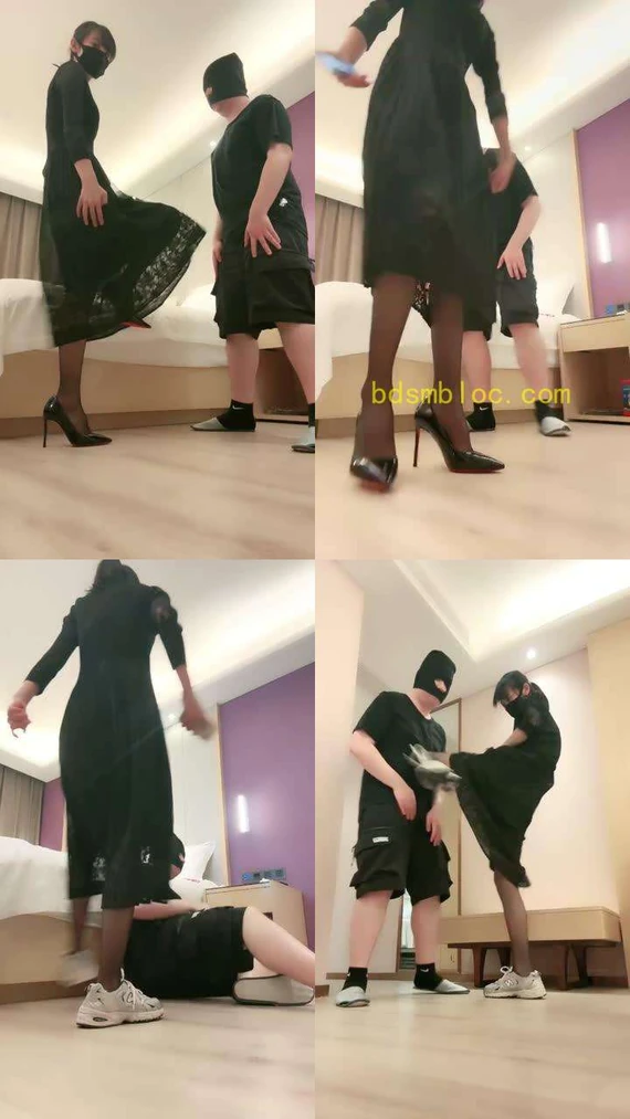【美娜格格】高跟黑丝重度连环踢裆