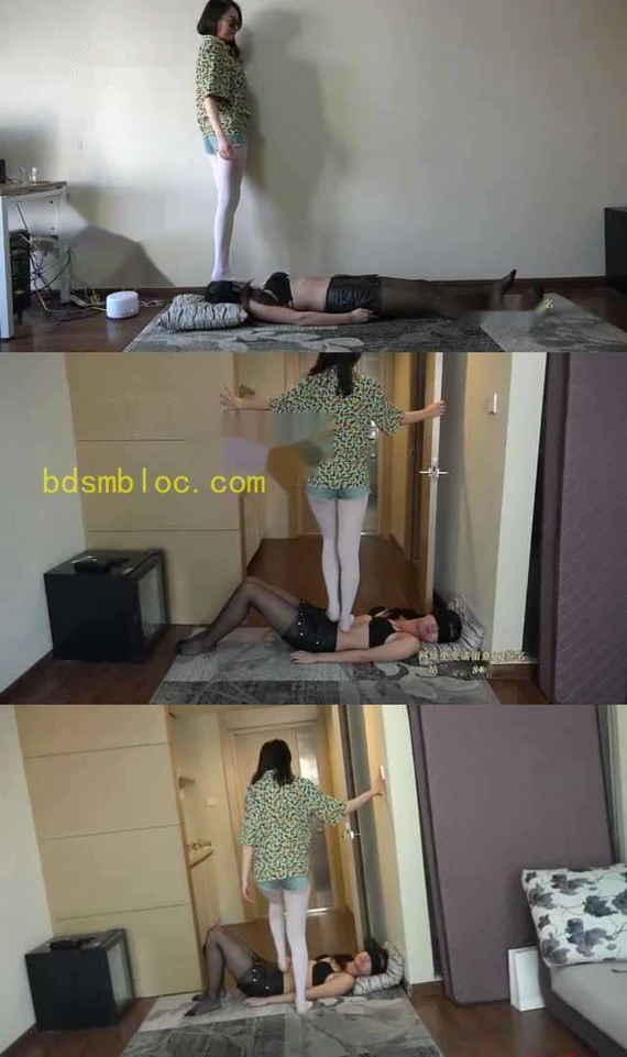 【小妮女主】无情践踏女M，纯虐，胸踩憋，脸变形