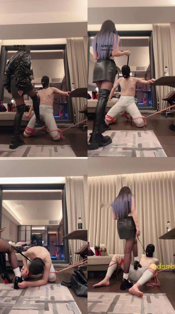 【玥樾】捆绑换多双鞋重度连环踢裆