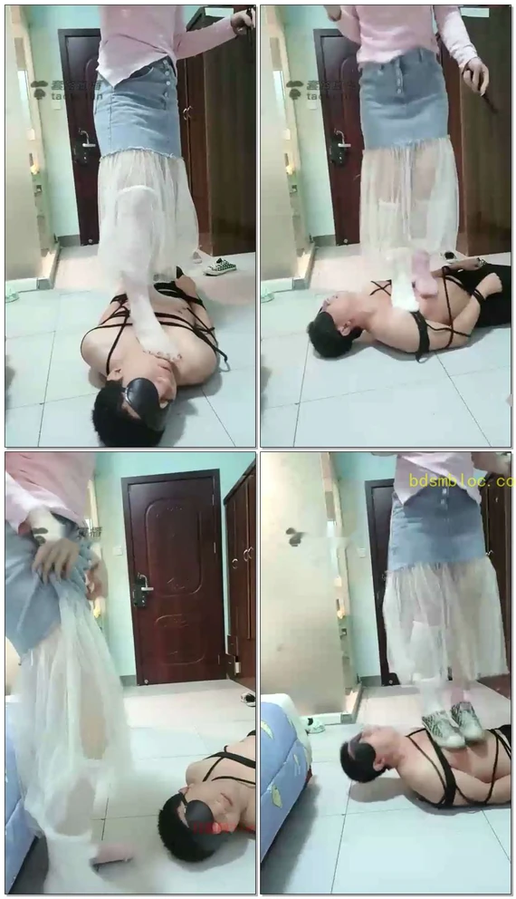 【福源漫莎】捆绑踩踏贱狗，玩死贱奴