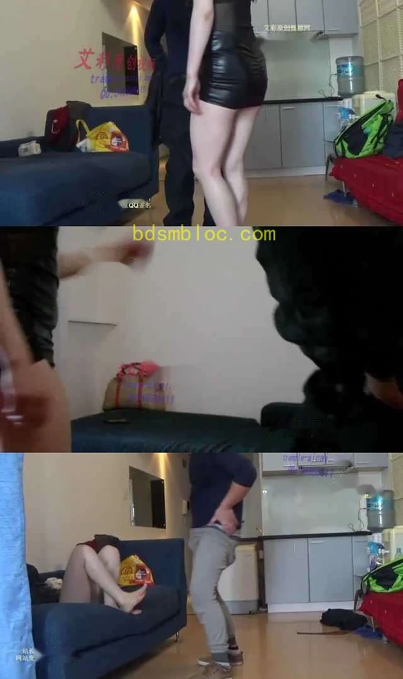 【丽足娇娃】莉莉漆皮短裙金九虐打出血