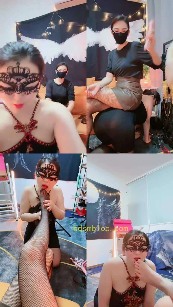 【嘟嘟】母畜-强制下跪伺候/鞭打/高跟网袜踩虐