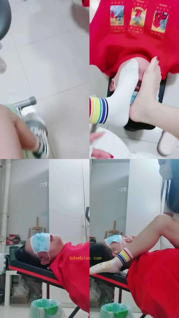 【启蒙老师】运动后原味白袜臭脚辱狗