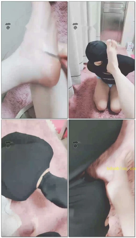 【灵竹】捆绑贱狗,强制舔脚,吃脚皮,踹狗