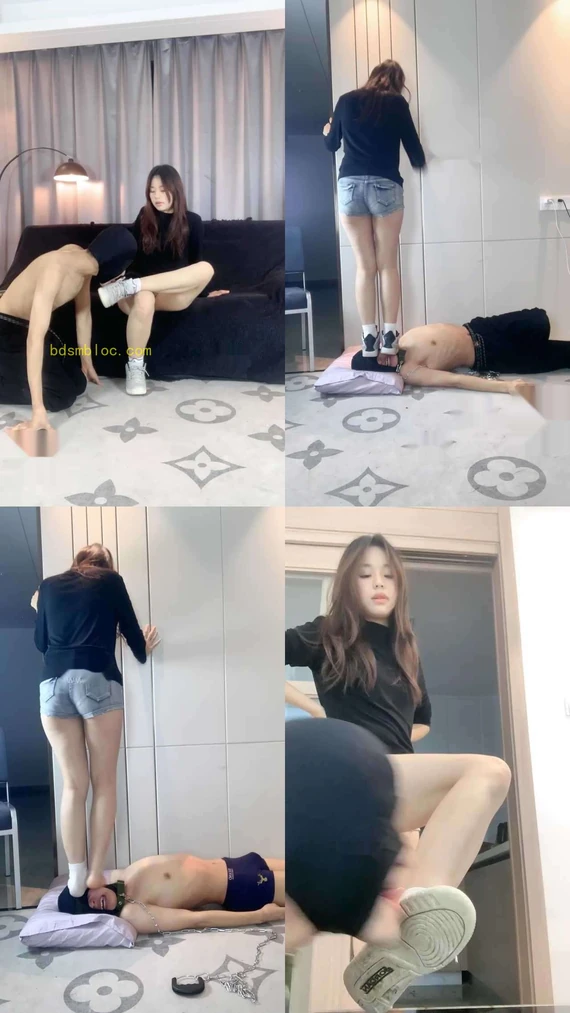 【女生也能很暴力】06女神球鞋白袜重度踹头跺脸
