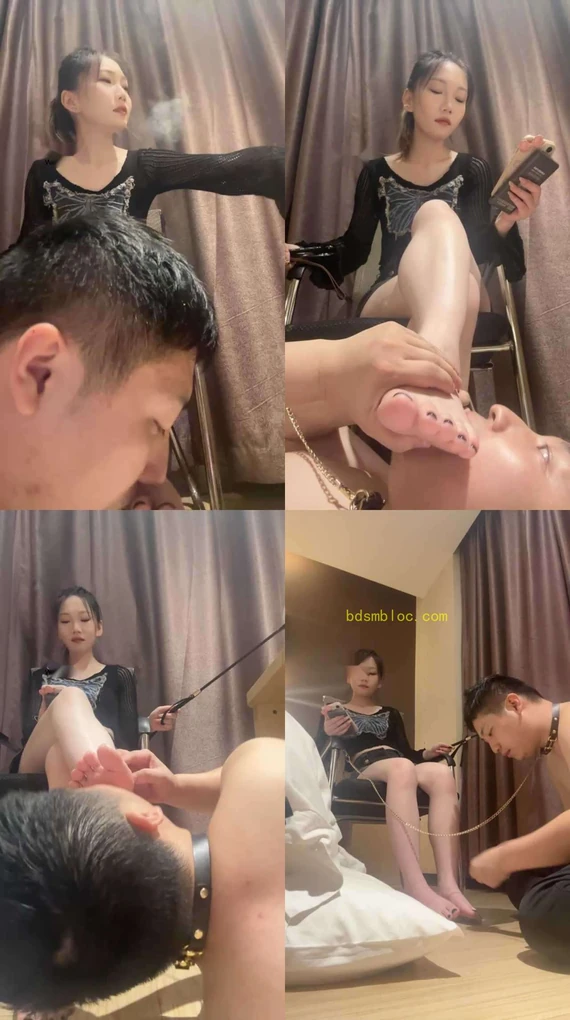 【吕雉大人】近距离-原味白船袜裸足跪舔