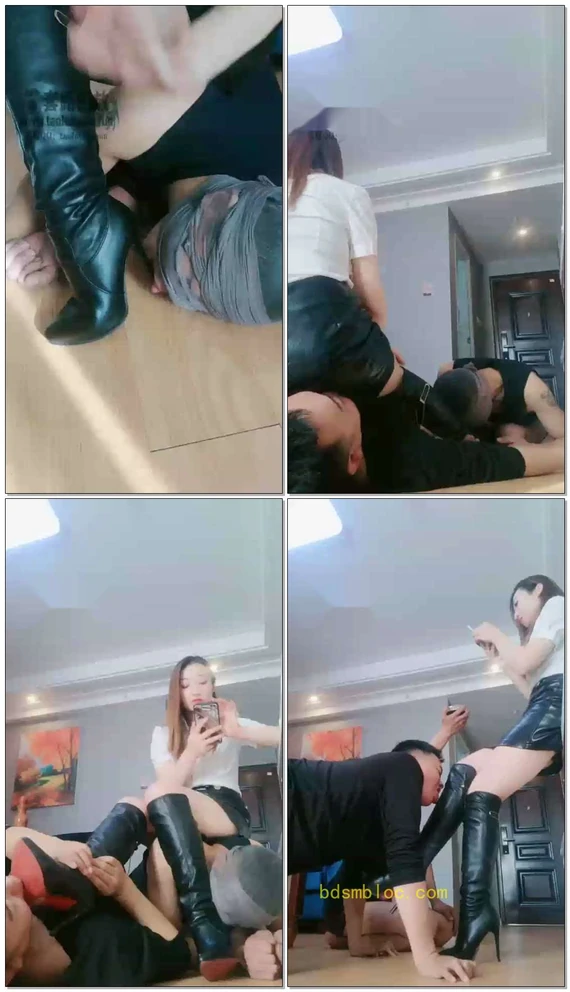 【小贱MT】（双奴）0L女主气质调教，长靴踩踏，暴力耳光