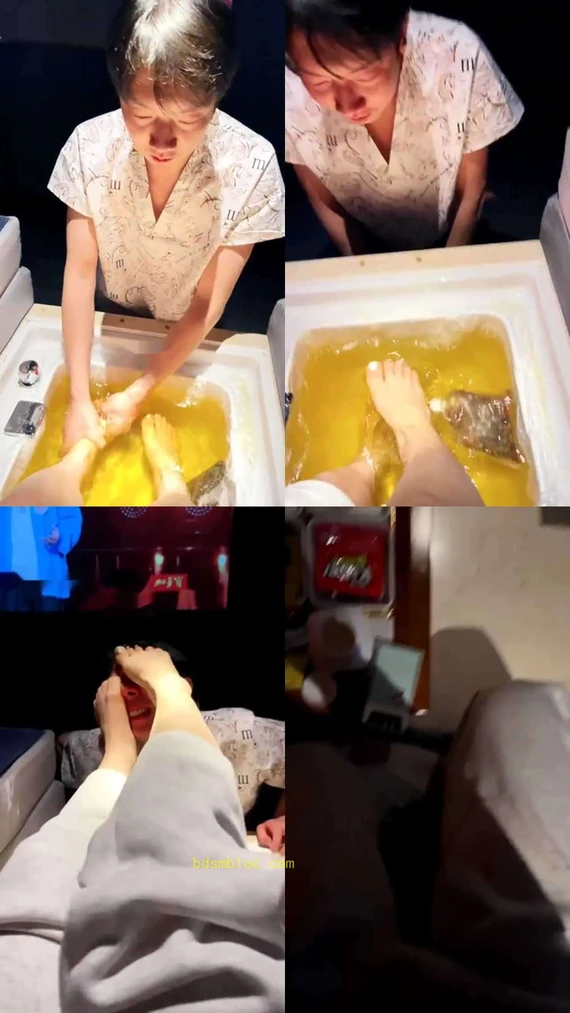 【毛绒月亮】足浴店调教 裸足卖力侍奉口水喂食