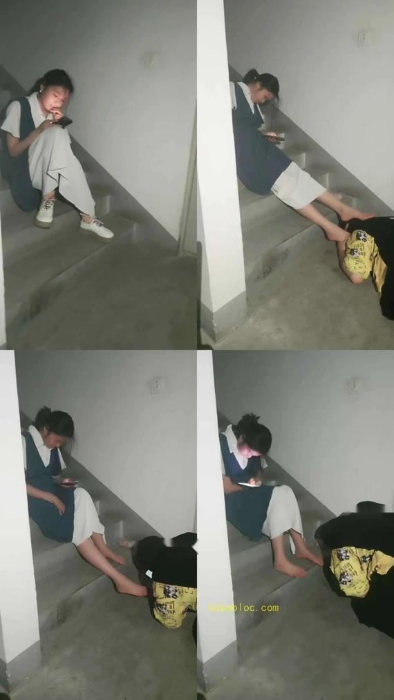 【雯雯可劲吃】职高女生楼梯间调狗【完整版】