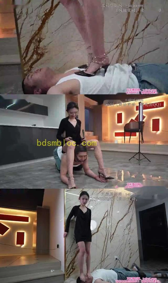 【麋鹿银儿】新美素人细高跟虐踩钻眼 唯美笑脸芭蕾舞脚尖点脖子 骑脖子爬