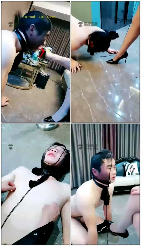 【林夕女王】第三方拍摄调狗，高跟花样踩踏，喂食，细跟踩舌头