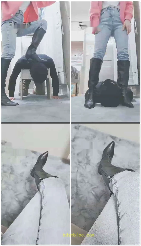 【灵竹】紧身裤调教狗
