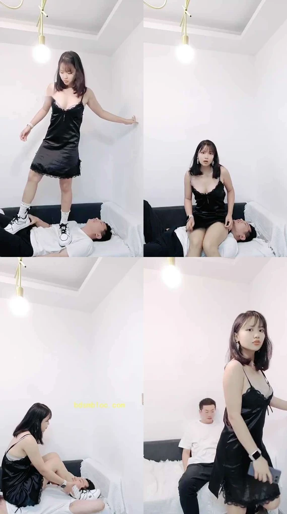 【梦中】运动鞋白袜全体重踩踏吧
