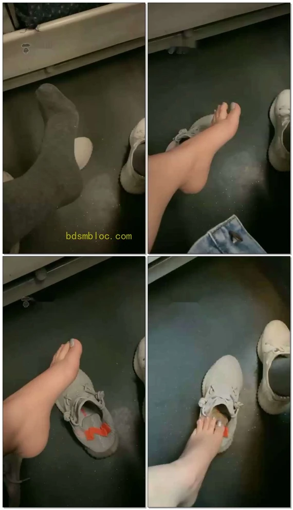 【清清sama】高铁上辱骂，前半段高筒袜后半段裸足