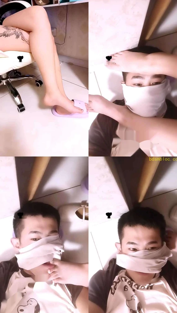 【小苹果】裸足桌底蹂躏家奴