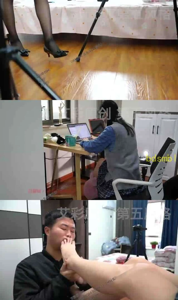 【第5风格】给小敏当鞋垫裸足踩面包舔脚