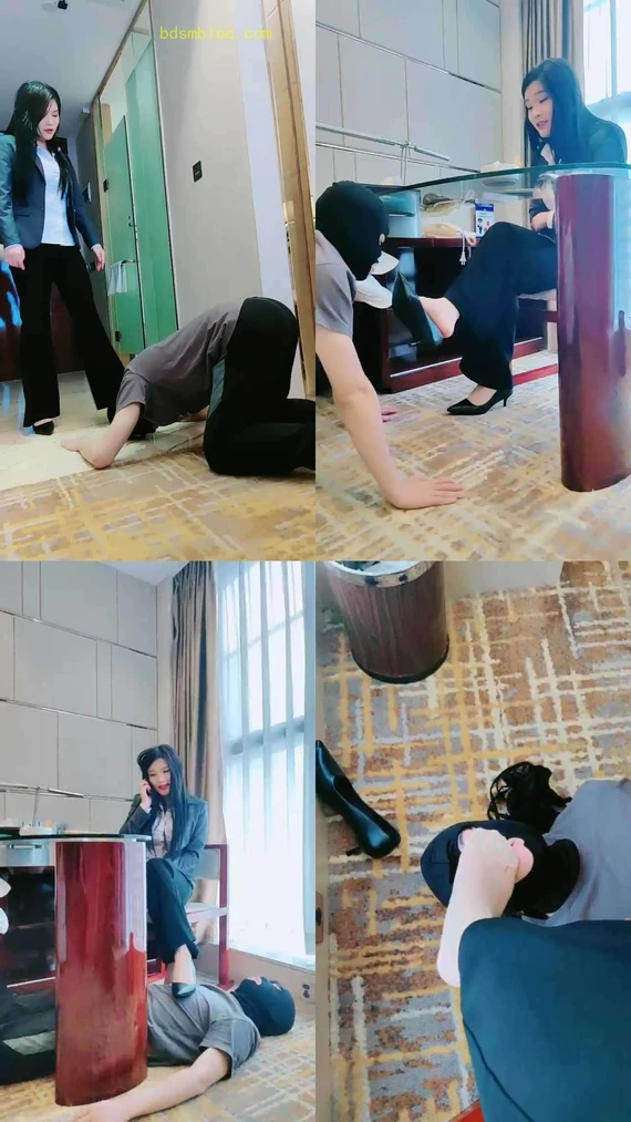 【甜心教主】女高管羞辱废物老公/高跟插嘴/闻舔肉丝