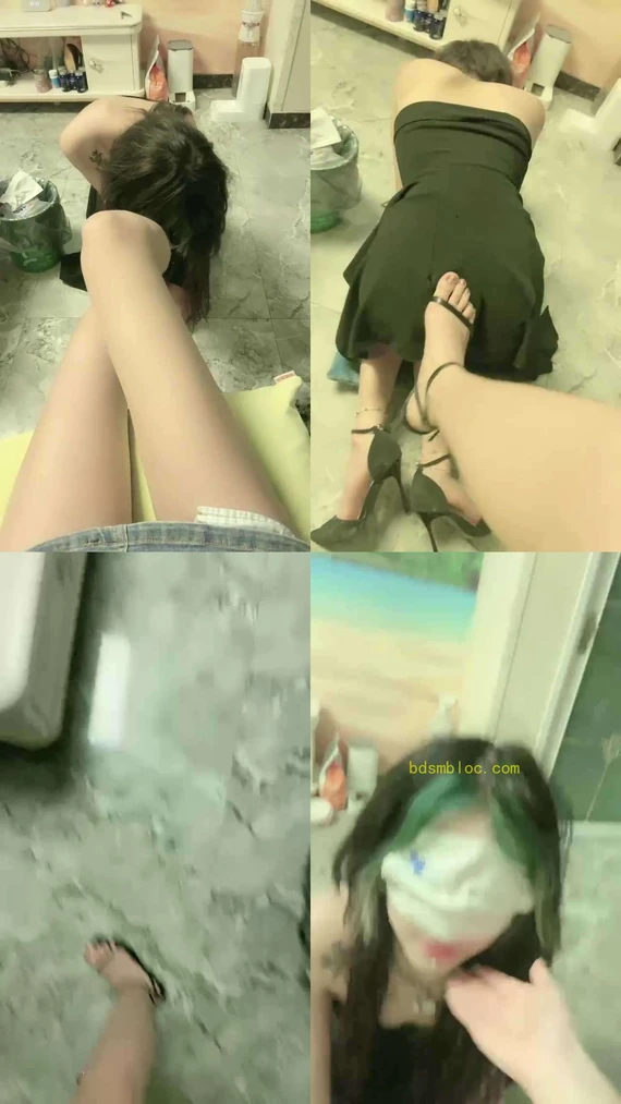 【安琪】你们的女神我的狗-舔脏鞋臭脚/裸足踩