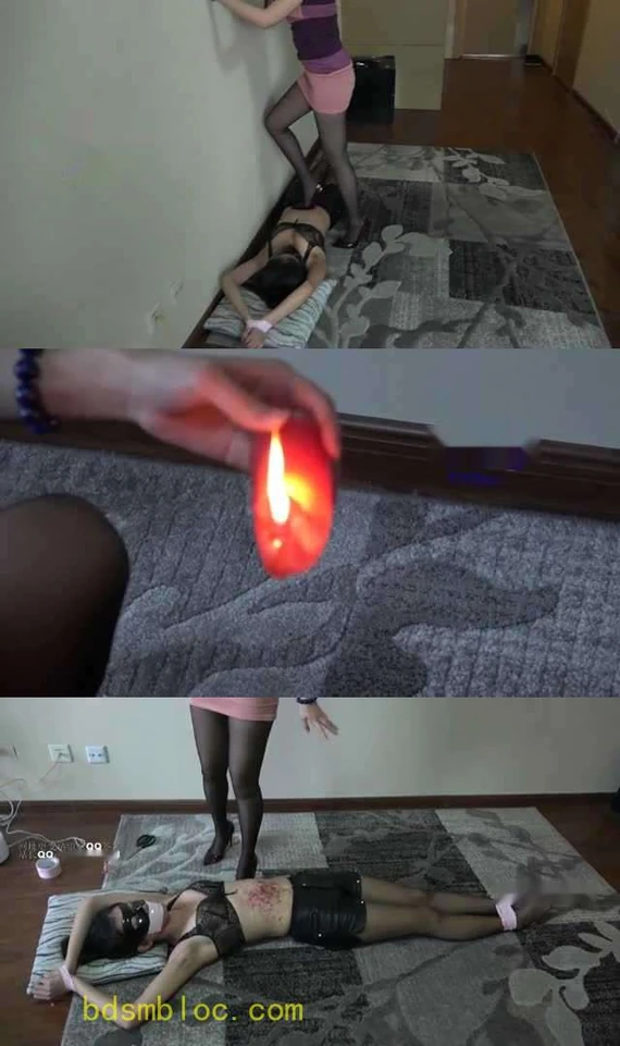 【小妮女主】捆绑滴蜡，坐脸高跟踩踏，调教女