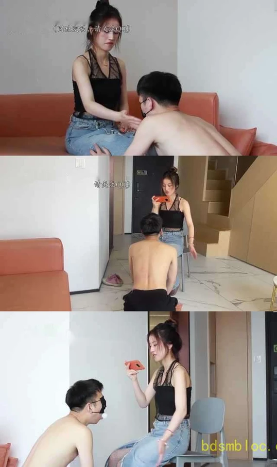 【黑丝诱惑】【晓俞】素人篇：大二学生晓俞原味棉袜塞嘴暴力耳光