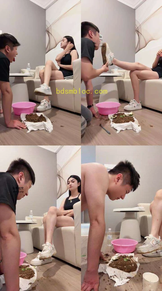 【泡泡】超脏小白鞋碾压喂食虐