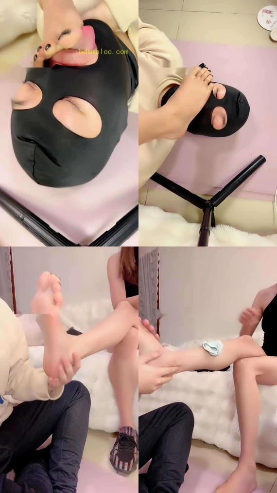 【苒溪】近距离裸足棉袜恋足舔