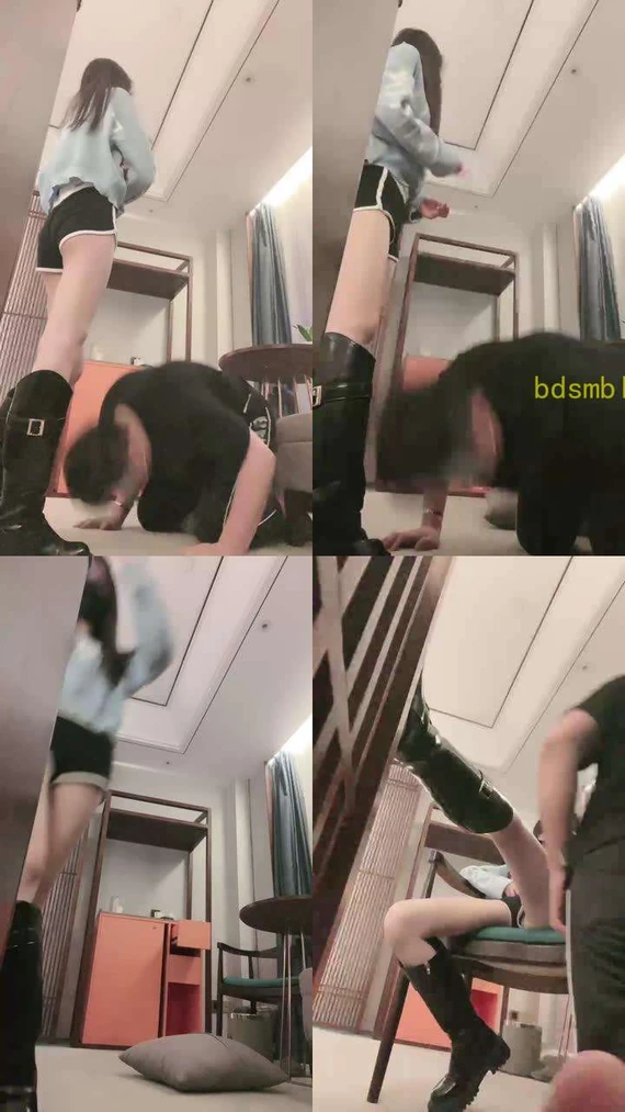 【小球】舔长靴上的酸奶/转胯/鞭打遛狗