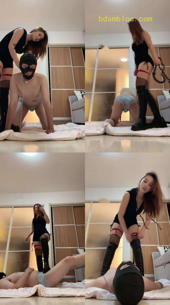 【伍玥】骑狗背重度鞭打/长靴踩虐