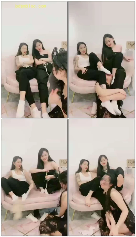 【沐夏大大】给老子舔！双S运动鞋棉袜调教女M