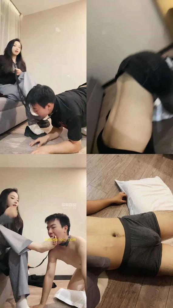 【毛绒月亮】开发素人舔脚