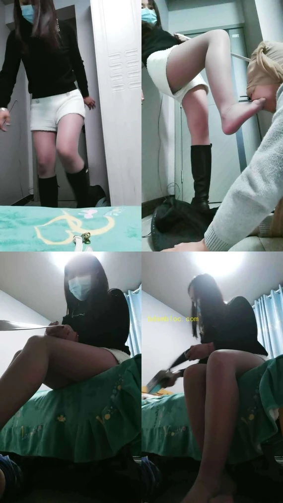 【晓安公主】TJ灰丝马靴踢档坐脸圣水里面的仙气