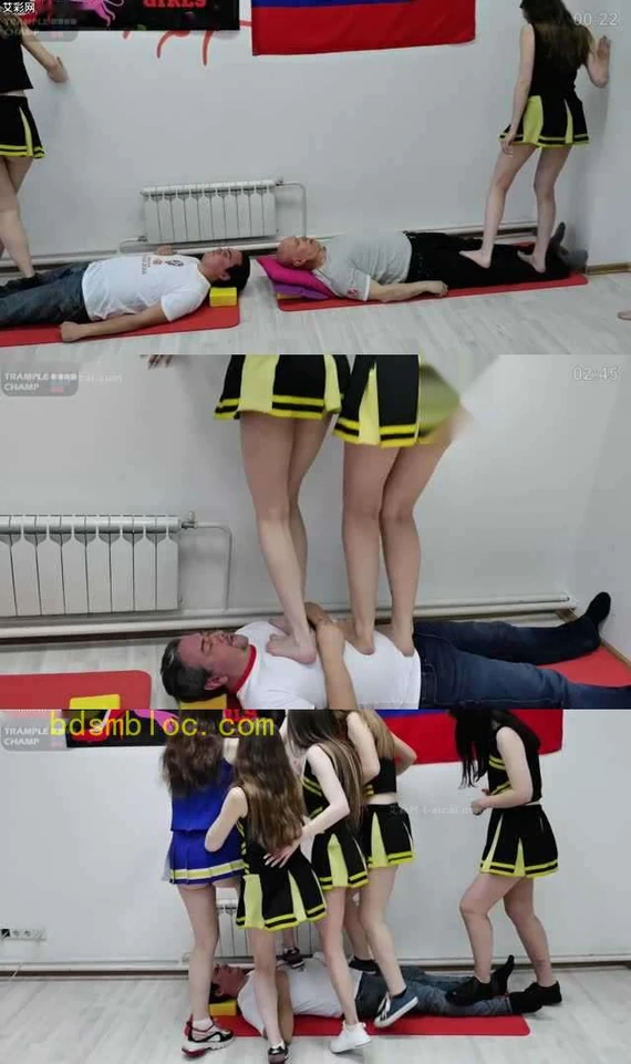 【欧美女王】1小时莫斯科美少女团踩踏！群踩+群坐+群腿绞+集体骑脖子+群踩脚垫