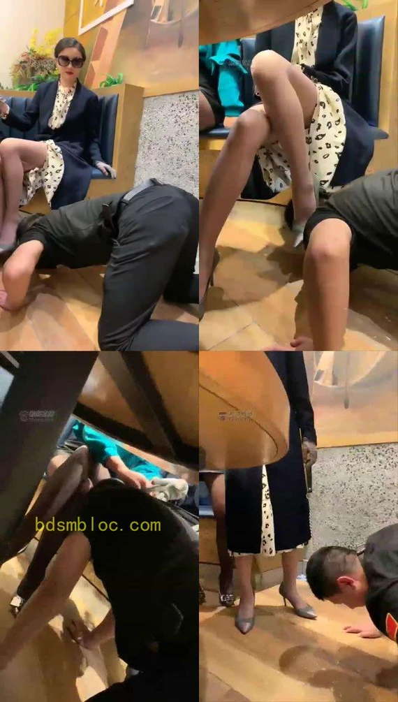 【苏曼】下贱狗奴餐厅跪式服务双女王
