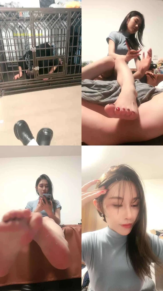 【喵酱紫】磕头求主人白袜皮鞋虐