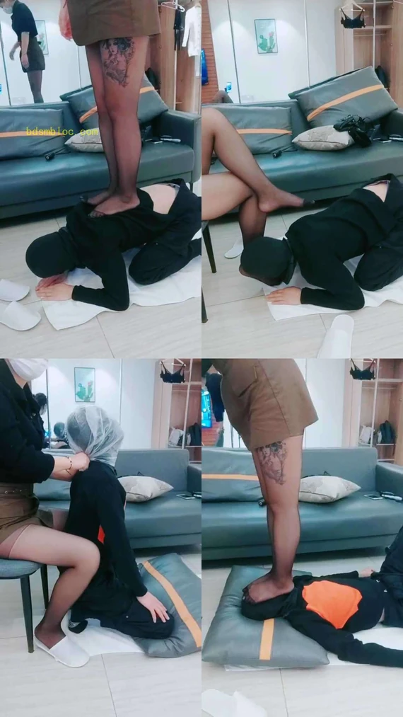 【大乔S】黑丝脚捂狗脸窒息