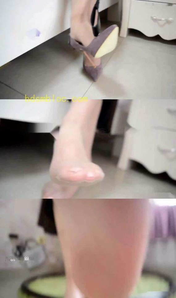 【奴隶岛】POV第一视角丝袜美脚舔舐