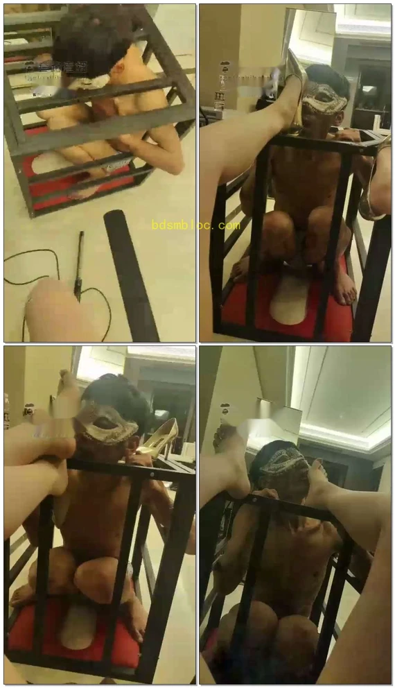 【双子姬】平安夜的家奴，舔脚刷鞋被数据线窒息教育性抽耳光口水