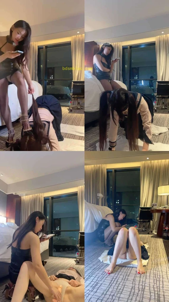 【Co女M】主人逼双马尾母狗口舌