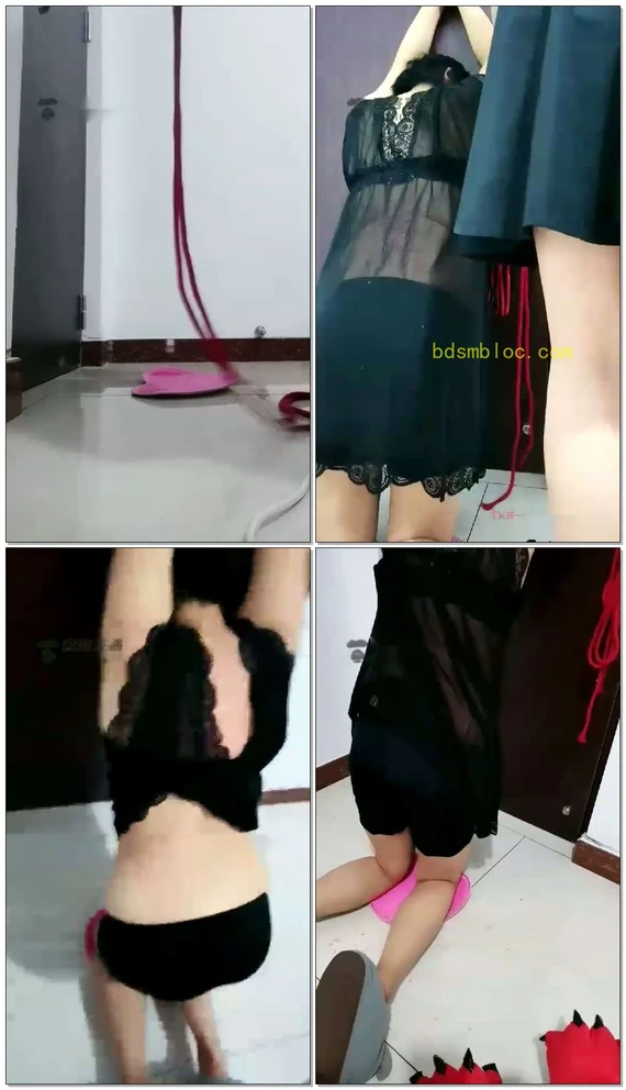 【冰女主】女奴在我脚下犯贱，滴蜡调教
