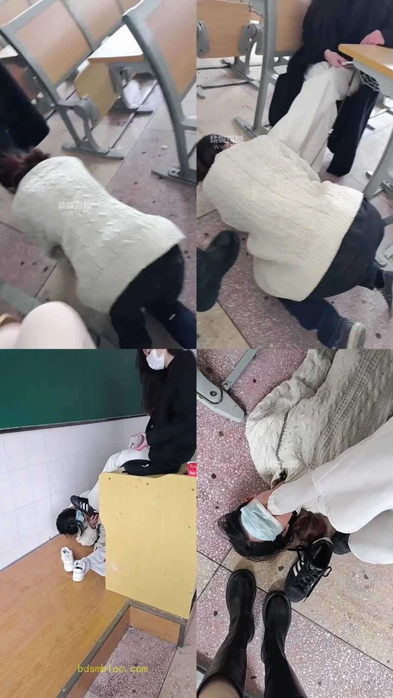 【爱可】和闺蜜双主教室再次调教母狗女奴