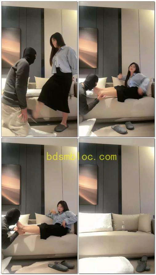 【子熙大人】玩死贱货舔脚＋耳光全体重踩脸留下脚印