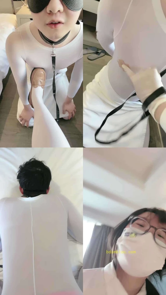 【柠萌小主】羞耻感拉满-皮鞋白丝辱虐狗