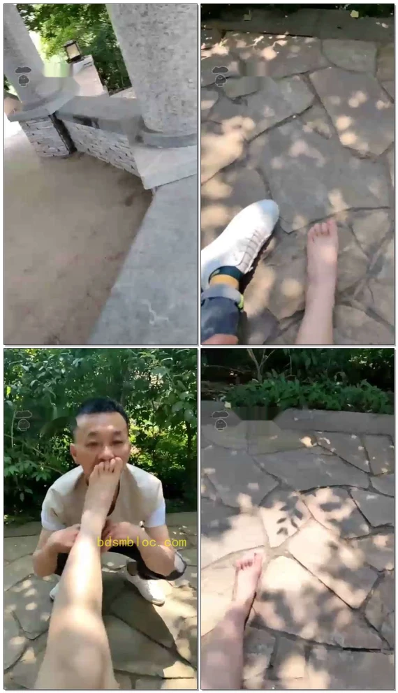 【魅影女神】守着俩素人野外调教狗