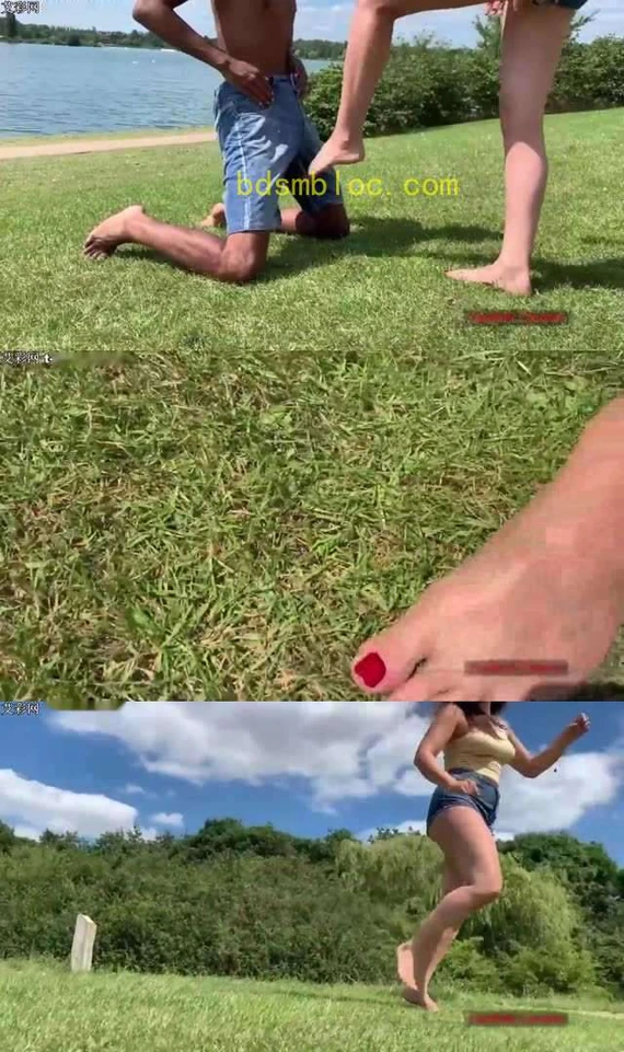 【欧美女王】狠！超凶残户外助跑踢裆女神暴力跺踩踢废贱奴倒地打滚痛苦不堪