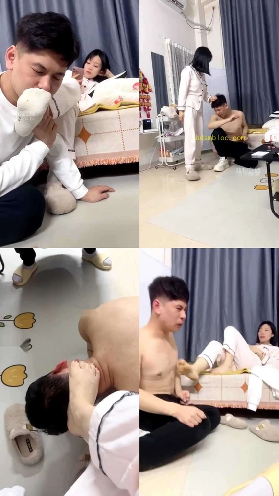 【心伊】严厉调教家奴 暴打耳光踢踹训狗白袜除臭 裸足舔脚伺候