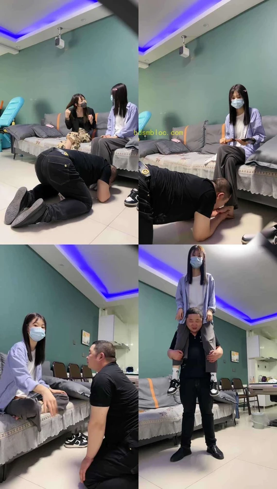 【文文】带素人闺蜜调-全体重跳踩/骑脖子转圈/手脚耳光