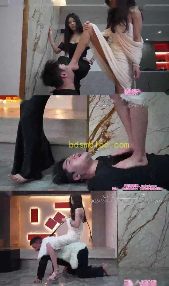 【麋鹿银儿】双S大美脚重度深喉窒息 全体重脚尖踩脖子